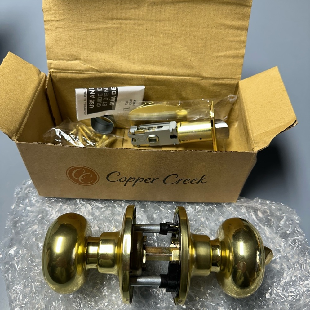 Copper Creek Gold Door Knob Set